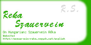reka szauervein business card