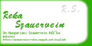 reka szauervein business card